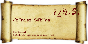 Énisz Sára névjegykártya