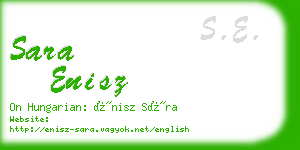 sara enisz business card